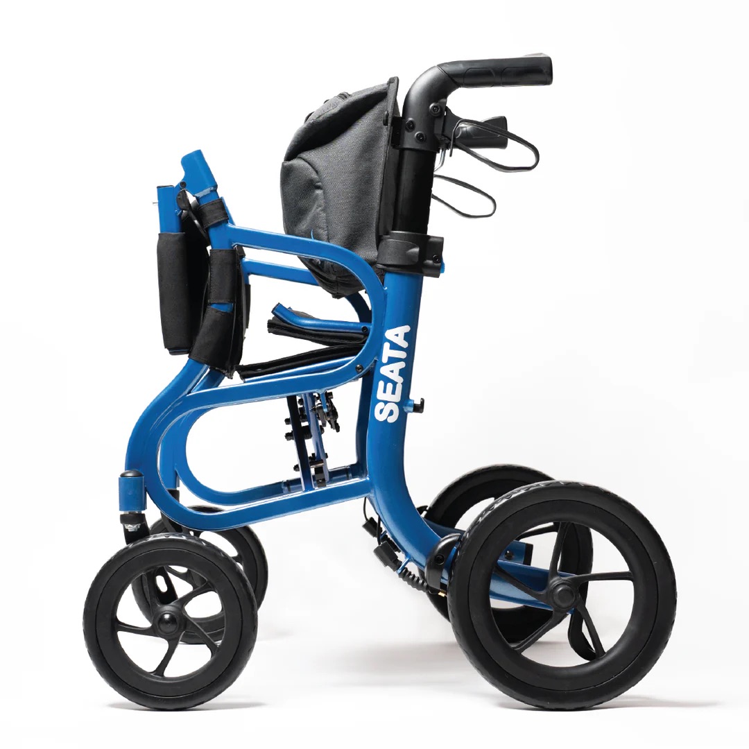 seata rollator folded side view