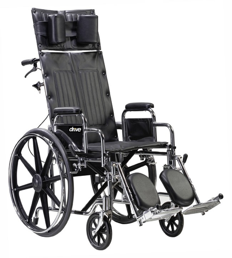 [W95M195] Standard Reclining Back Wheelchair